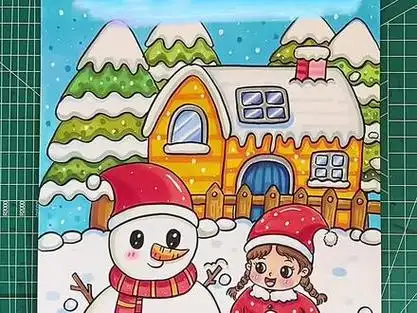 画冬天的一幅画_画冬天的一幅画简单_画夏天的一幅画怎么画 - 抖音