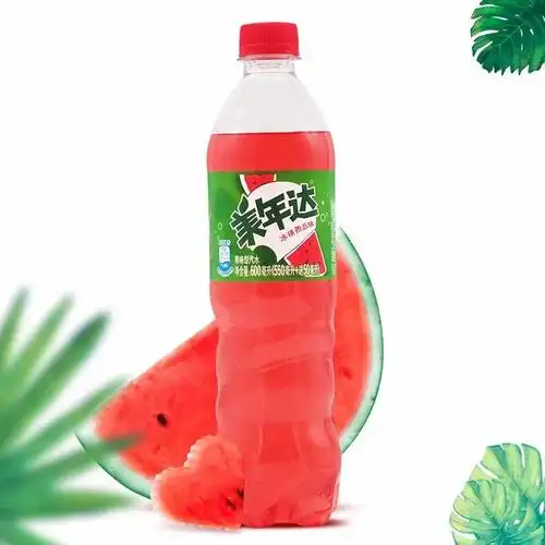 百事可乐美年达冰镇西瓜600ml12瓶碳酸汽水饮料碳酸饮料