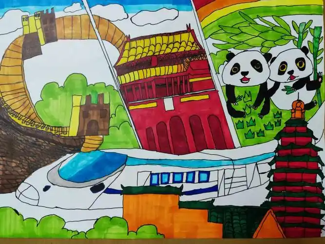 "童心绘高铁 安全伴我行"主题绘画漂亮-图5
