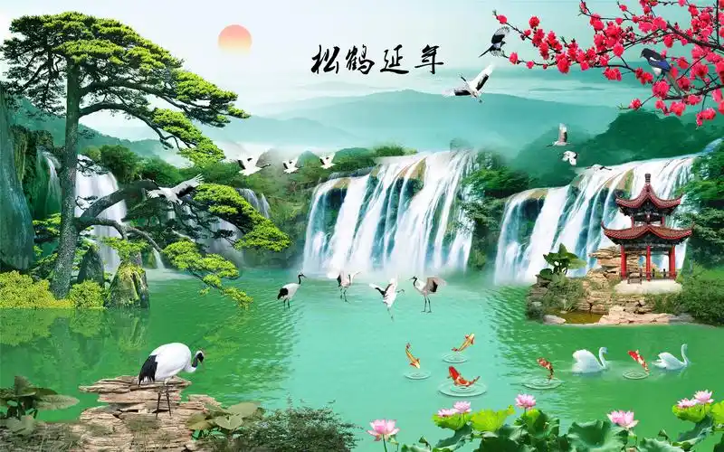 精品风情山水壁画大全1