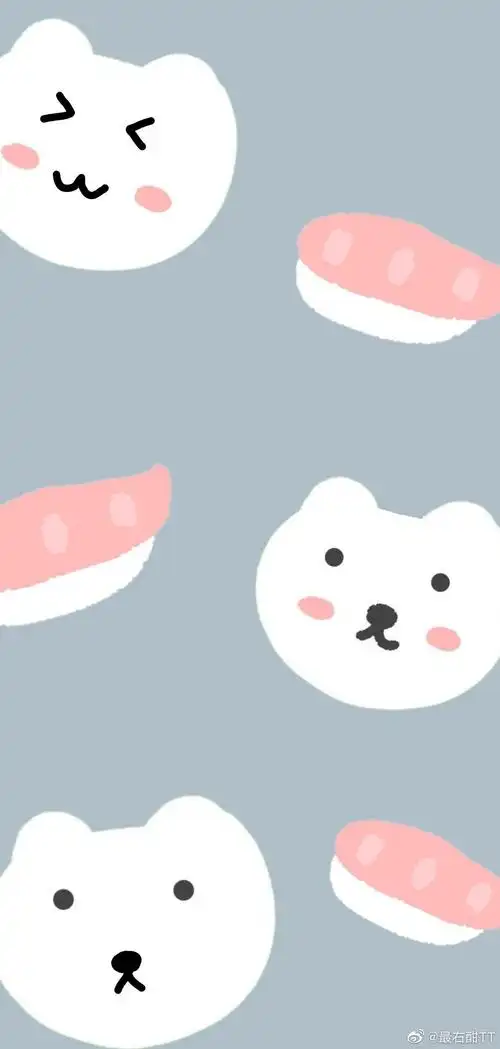 独二/简约小熊聊天背景图_手机壁纸_动漫卡通手机壁纸_我要个性网