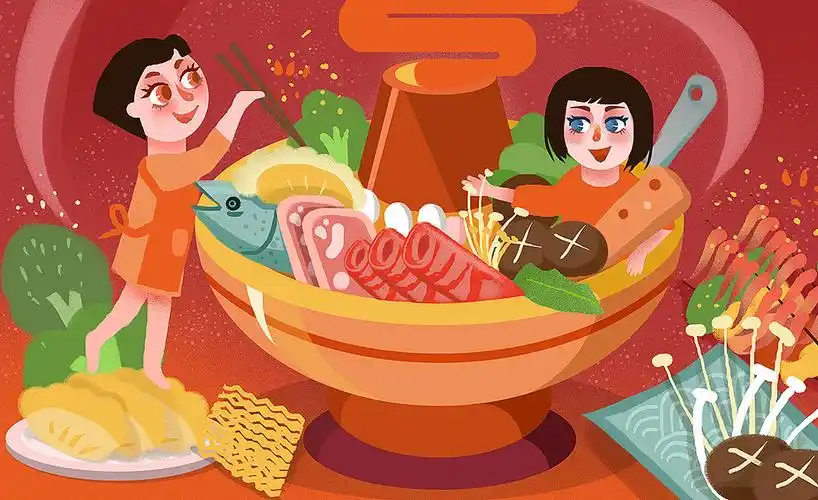 火锅美食插画|插画|商业插画|aziwei - 原创作品 - 站酷 (zcool)