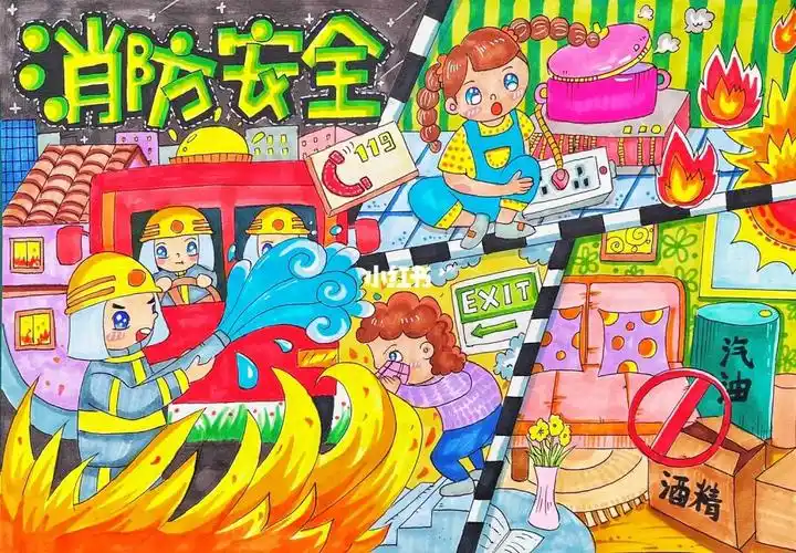 消防安全绘画