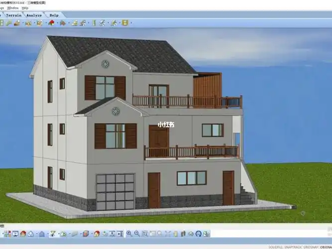 bim建筑设计软件木结构别墅设计