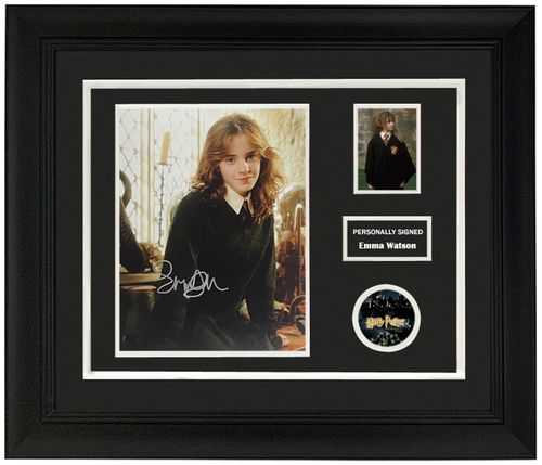 艾玛沃特森 亲笔签名 照片裱框 含sa证书 赫敏 哈利波特与魔法石