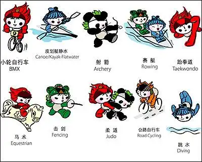 北京2008年奥运吉祥物福娃:我们的小运动健将