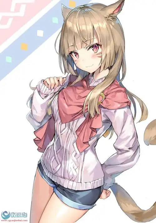 二次元猫耳娘萌妹萝莉参考图集cg兽娘动漫美少女插画原画资料素材