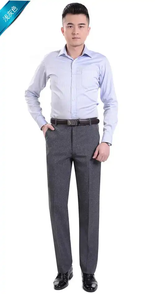 中年男装中老年人男裤男士休闲裤长裤西裤夏季薄款爸爸装夏装男款