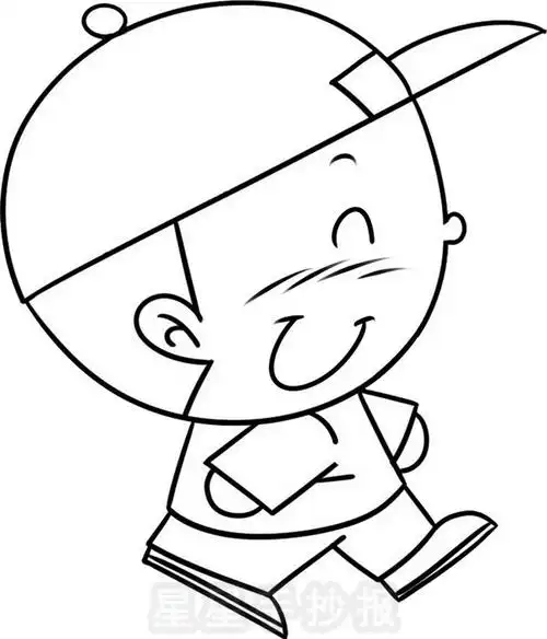 小男孩简笔画简单画法
