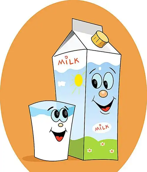卡通牛奶包装矢量素材