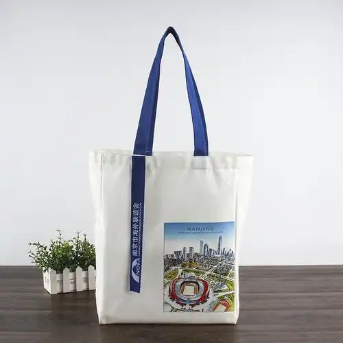 厂家批发手提帆布袋定制广告宣传购物袋时尚单肩帆布包订制