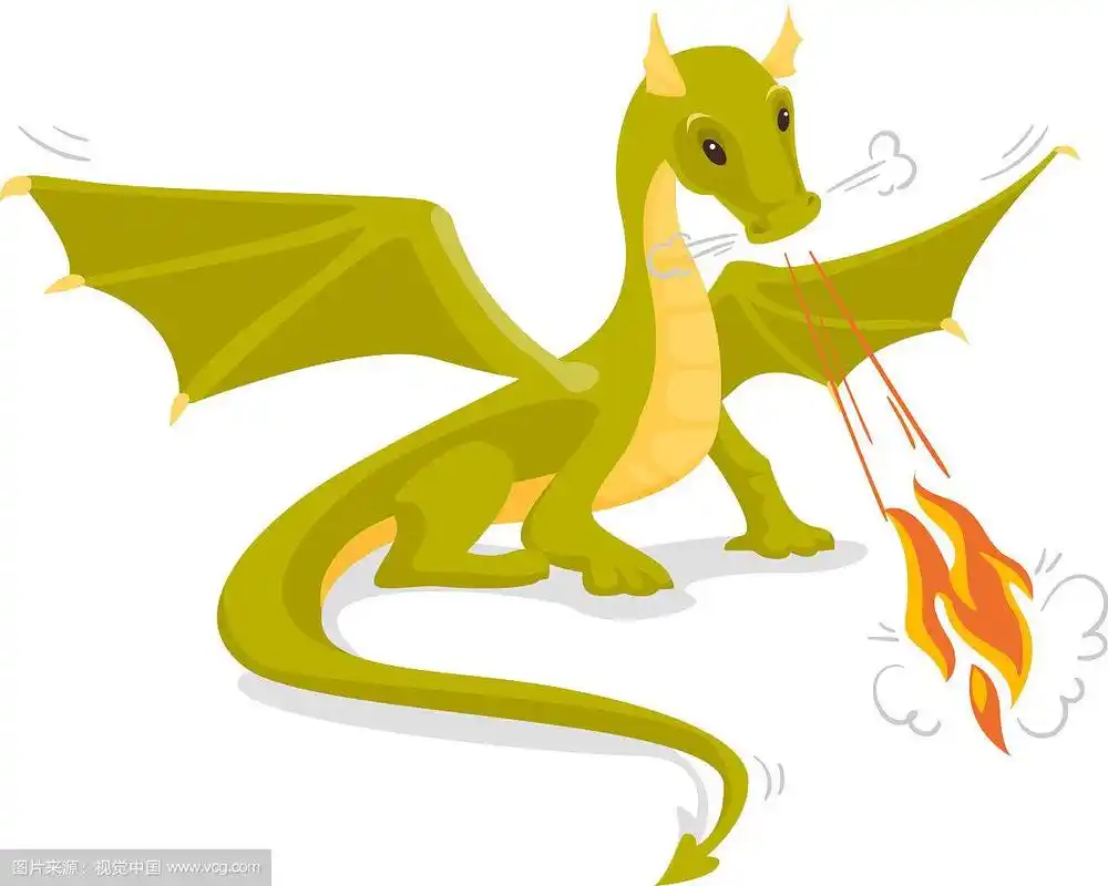 绿色魔法龙喷火