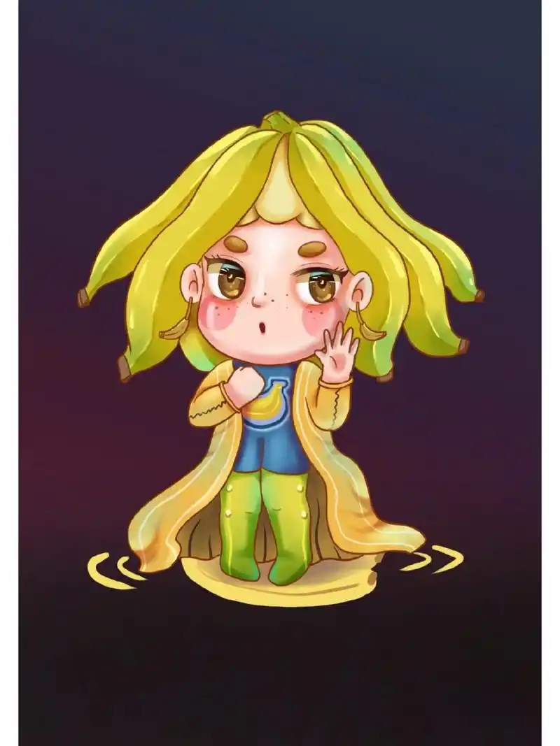 今天的素材奉上啦 水果拟人女孩系列卡通小清新人物ip 所有均是png免