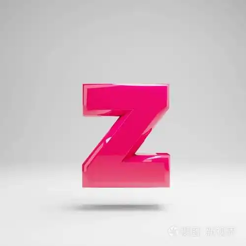 白色背景上孤立的粉红色小写字母z