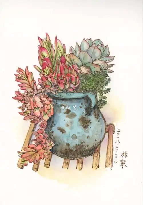 钢笔淡彩合辑|纯艺术|绘画|棉絮布麻在画画 - 原创作品 - 站酷 (zcool