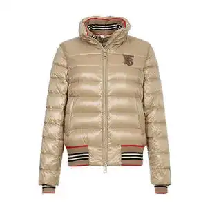 burberry博柏利女士短款可拆卸羽绒服80172911蜜色s
