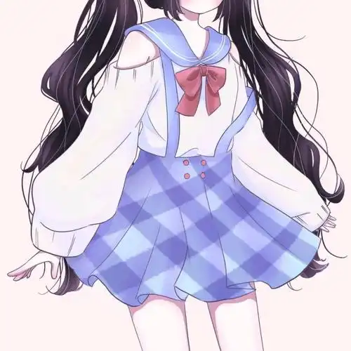 今天的天空像一封深蓝色的情书动漫局部女头部位仙气头像