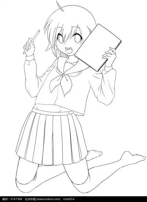 跪的简笔画学画简笔画12q版女孩玫红色跪姿画法侧跪着的女孩简笔画