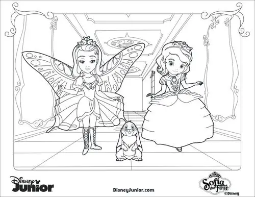 小公主苏菲亚填色卡