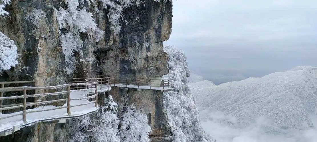 龙头山雪景之美