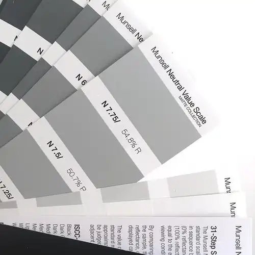 munsell蒙赛尔/孟塞尔明度精选色-m50135灰色色卡半光泽版