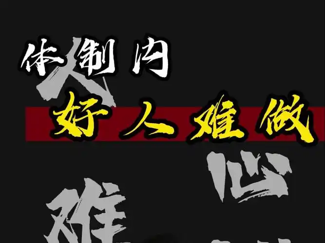 体制内好人难做