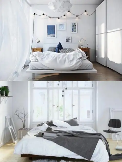 今天给大家分享十二款北欧极简风的卧室案例,这种小清新风格是不是你