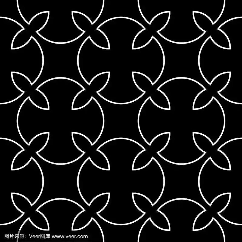 几何形状,四方连续纹样,黑白图片,边框,艺术