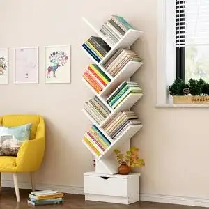 树形书架墙上树干书架小型卧室儿童书架收纳书柜创意学生置物简易