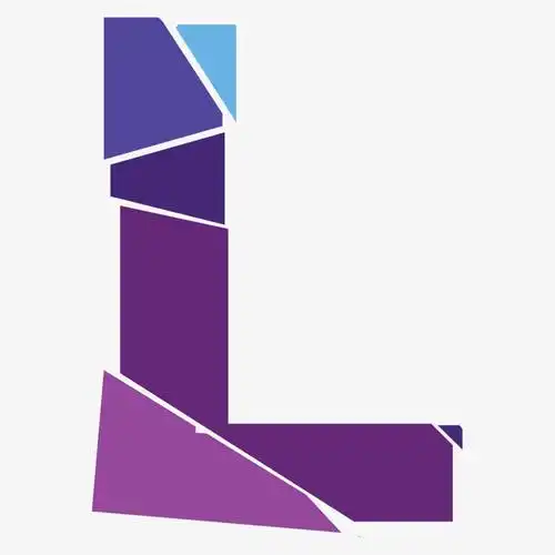 彩色拼接的字母l