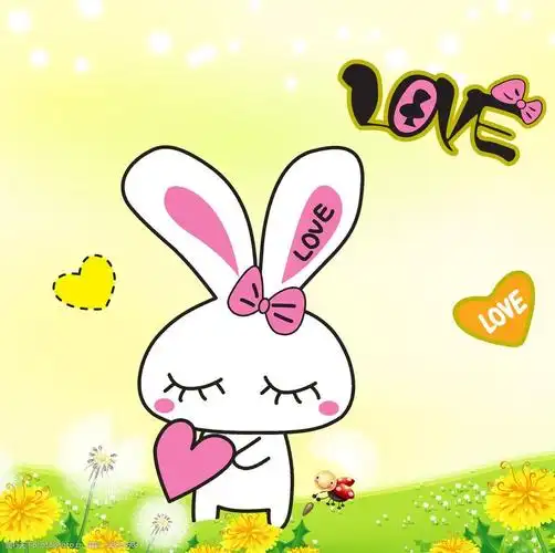 小兔子插画图片