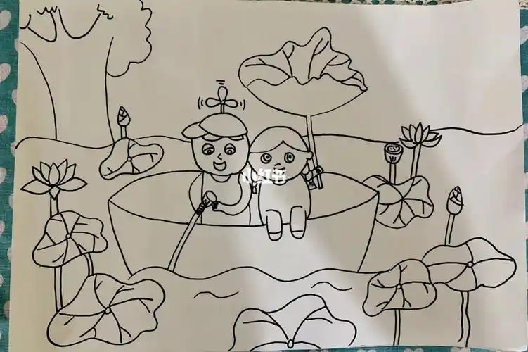 简笔画夏日乐淘淘主题画