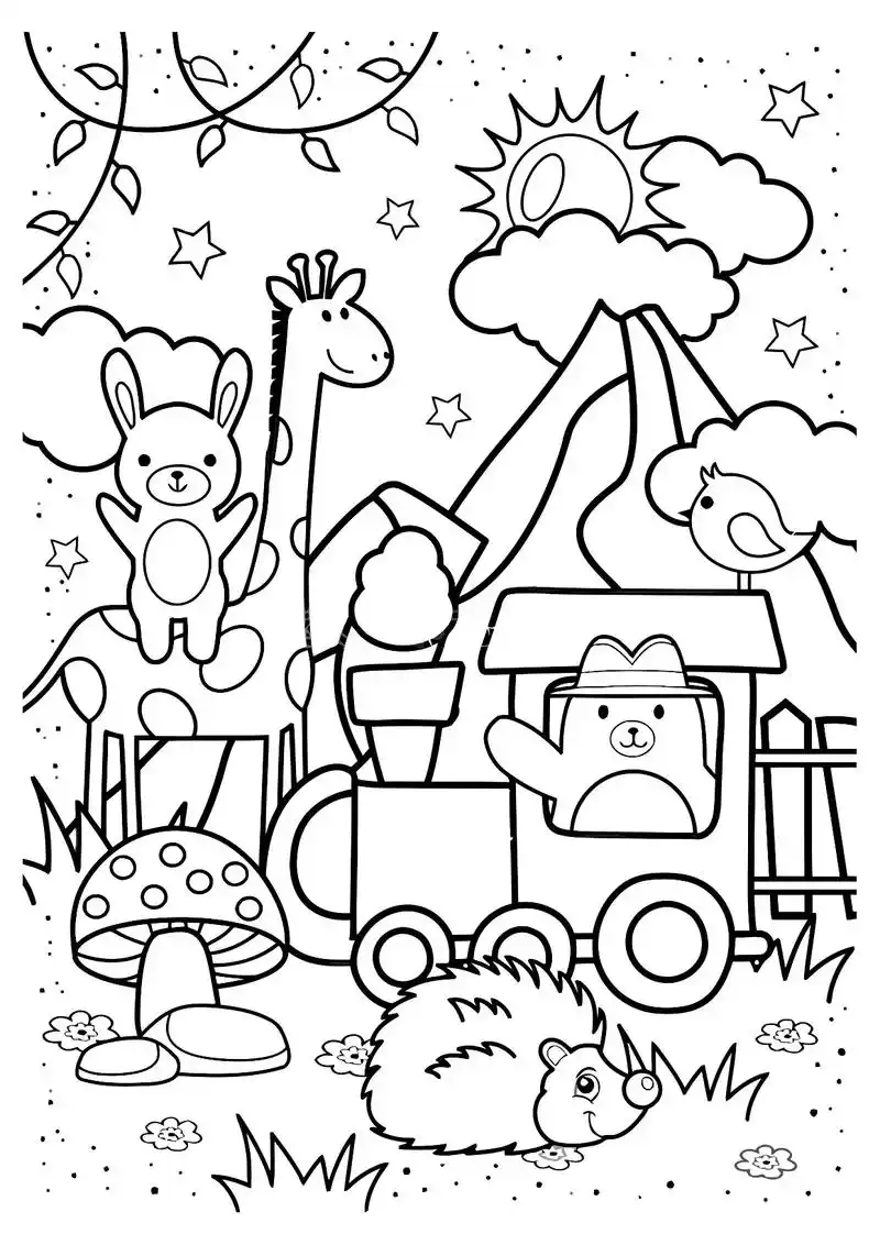 可可爱爱的高清动物合集,第五集.适合小班以上的小宝贝涂色卡# - 抖音