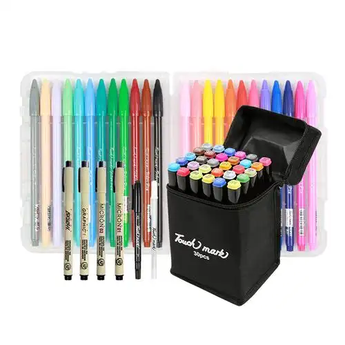 touch mark思维导图30色 双头油性水彩笔马克笔套装色丽芳老师课程