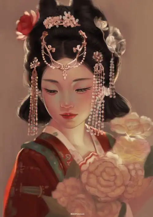 古装半身插画图片壁纸