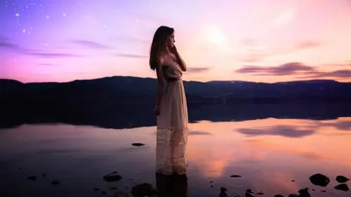 精选文艺风小清新美女写真高清宽屏壁纸