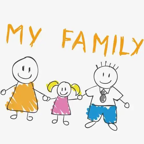 家三口简笔画一家三口人图片简笔画图片大全(一家三口简笔画配图)一家