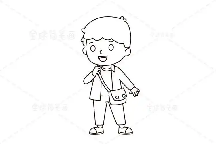 笔画图片小男孩简笔画4六步画出可爱的小男孩简笔画小男孩简单简笔画