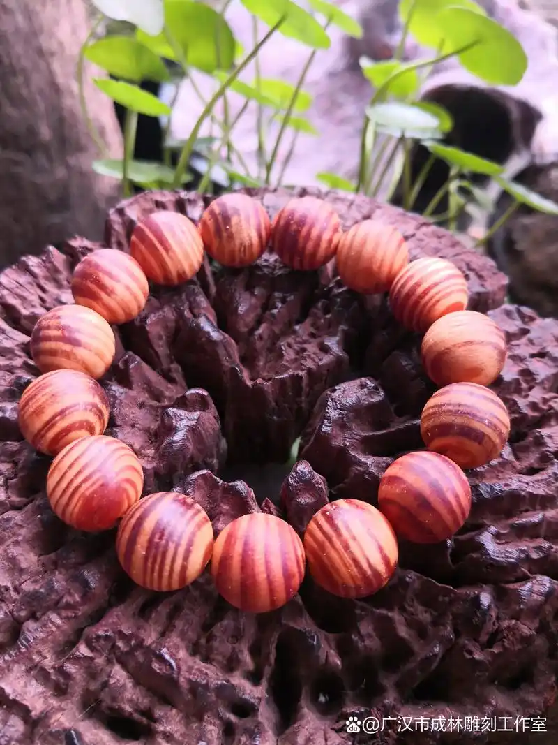 琥珀木手串1.5厘米 颗颗精挑纹理漂亮佛珠精品高油带自然香味