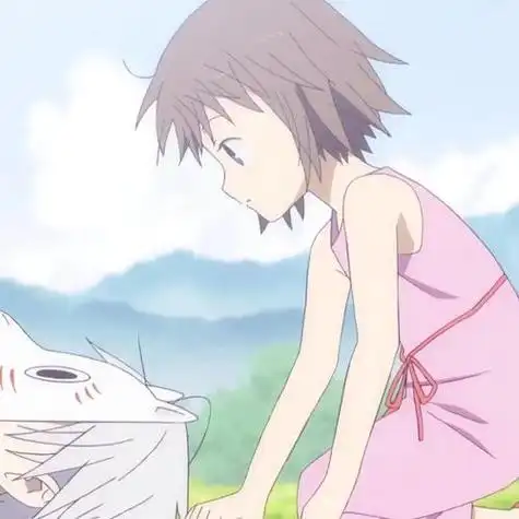 高清萤火之森戴面具的动漫人物头像图片动漫呢萤火之森一男一女头像