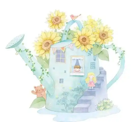 水彩手绘唯美森系