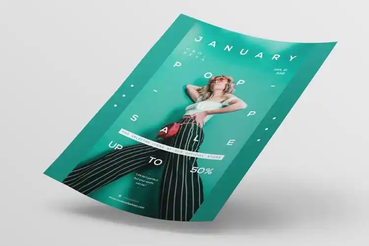 时尚行业创意模板宣传单海报素材模板下载fashion flyer gsqk64