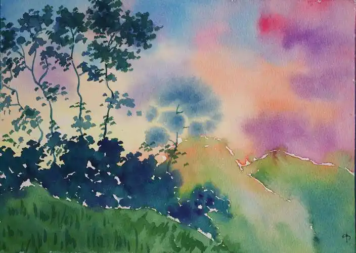 水彩 风景|纯艺术|绘画|微儿插画 - 原创作品 - 站酷 (zcool)