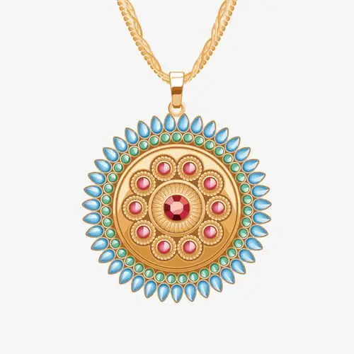 矢量金项链免抠素材免费下载_觅元素51yuansu.com