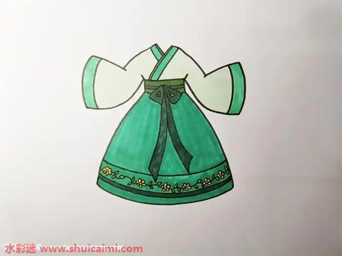 古装衣服怎么画古装衣服简笔画彩色