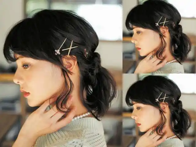 特别适合学生党们剪的发型,干净利落显青春活力,将你的短发扎个低马尾