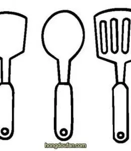 9张厨房的餐具卡通手绘简笔画!