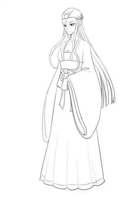 小公主简笔画适合不同年龄段孩子来学习哦人物简笔画 少女 全身 古装