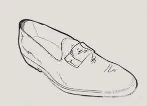 男人穿鞋子简笔画