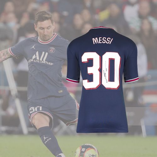 小李子梅西亲签巴黎202122主场欧冠签名球衣icons足球服